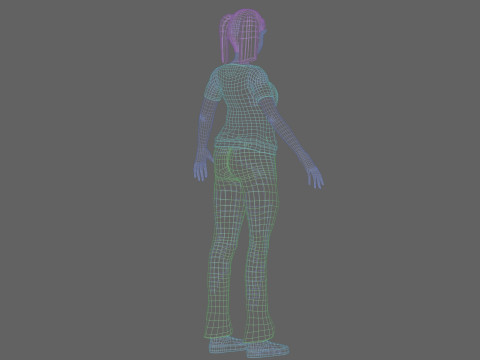 Cartoon standard girl V23169 Modelo 3D