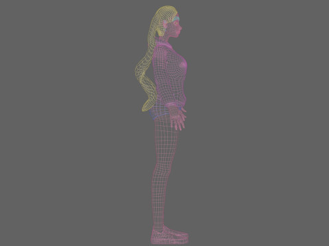 Cartoon stylized girl V24429 3D मॉडल