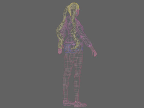 Cartoon stylized girl V24429 3D मॉडल