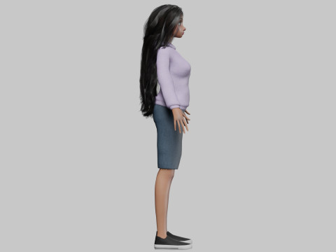 Cartoon sweet girl V36957 Modelo 3D