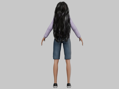 Cartoon sweet girl V36957 Modelo 3D