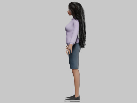 Cartoon sweet girl V36957 Modelo 3D