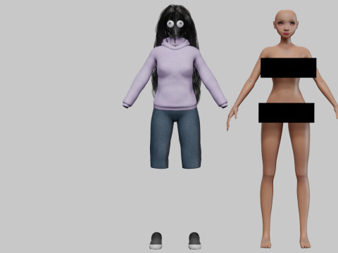 Cartoon sweet girl V36957 Modelo 3D