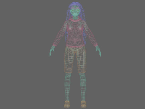 Cartoon sweet girl V36957 Modelo 3D