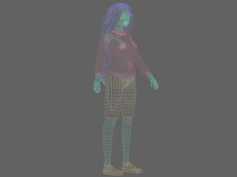 Cartoon sweet girl V36957 Modelo 3D