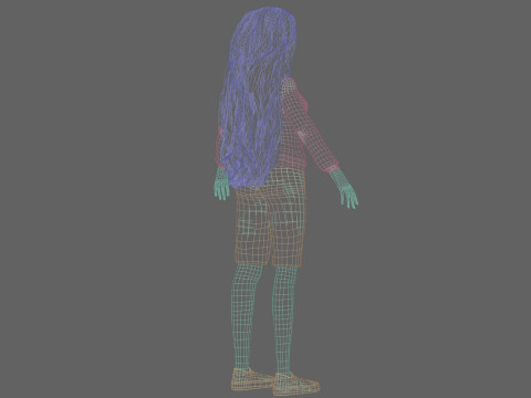 Cartoon sweet girl V36957 Modelo 3D