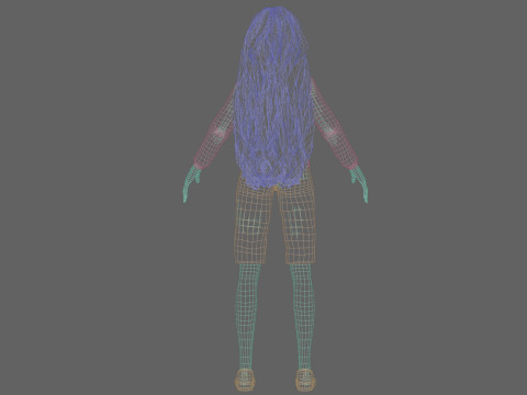 Cartoon sweet girl V36957 Modelo 3D