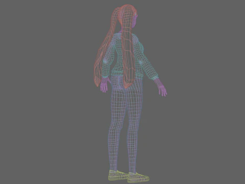 Classic cartoon girl V24902 3D Model