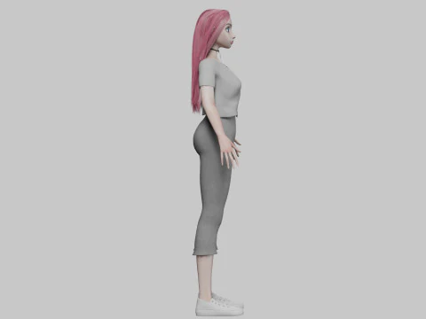 Classic cute girl V31732 3D Model