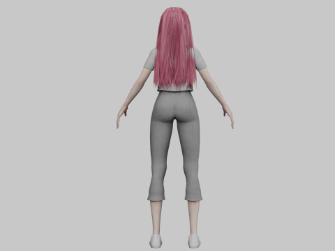 Classic cute girl V31732 Modello 3D