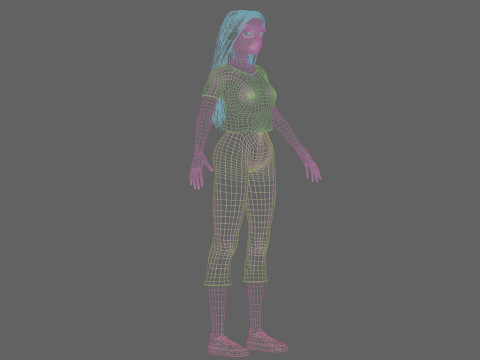 Classic cute girl V31732 Modello 3D