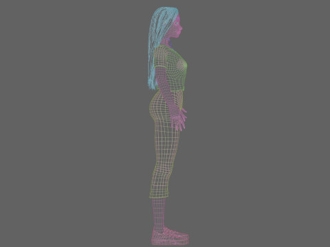 Classic cute girl V31732 Modello 3D