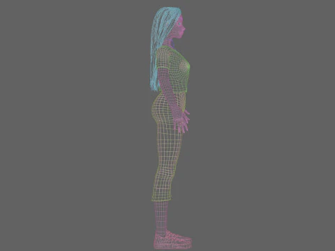 Classic cute girl V31732 3D Model