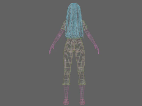 Classic cute girl V31732 3D Model