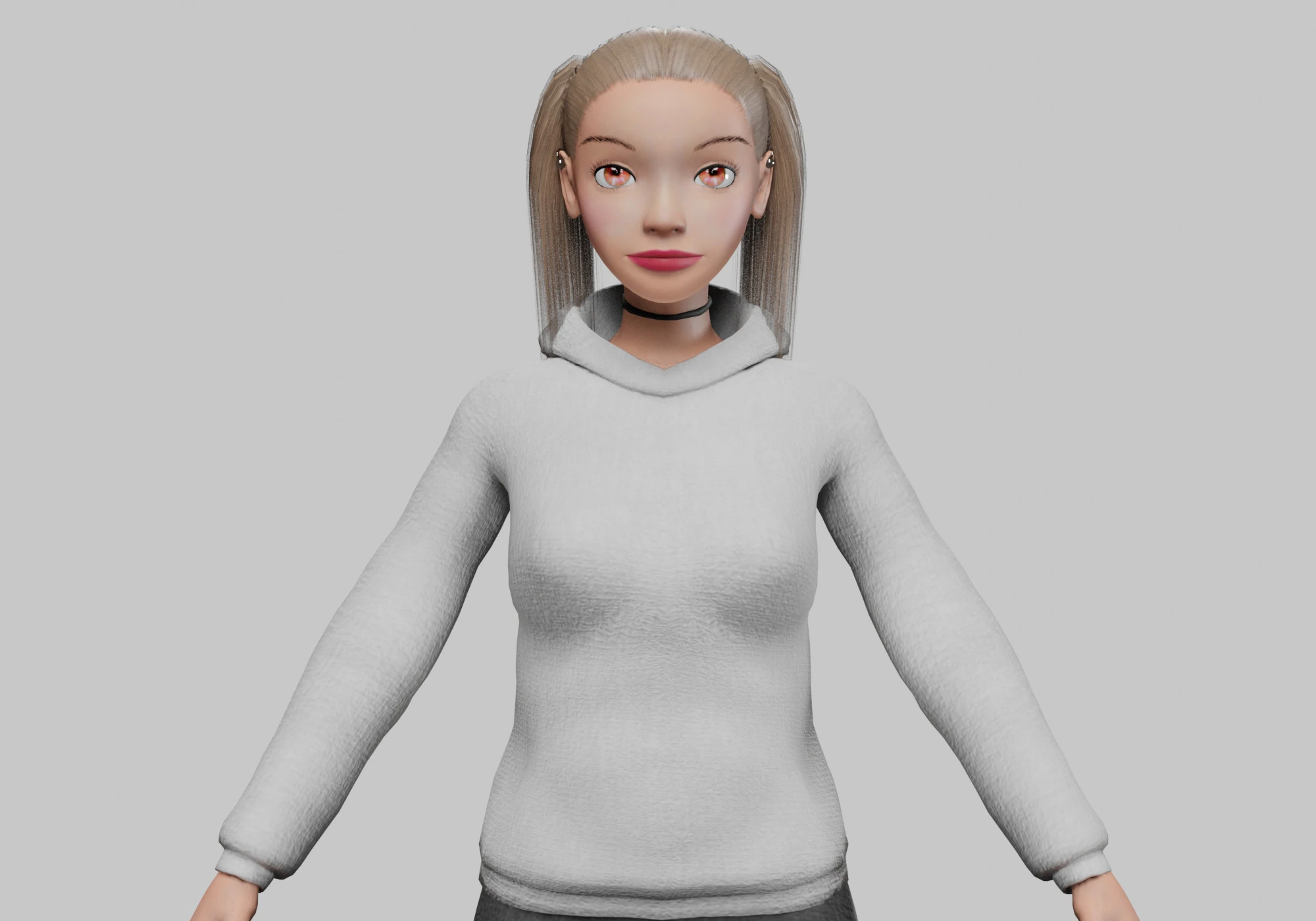 Classic pretty girl V23712 3D Model .c4d .max .obj .3ds .fbx .stl .blend 