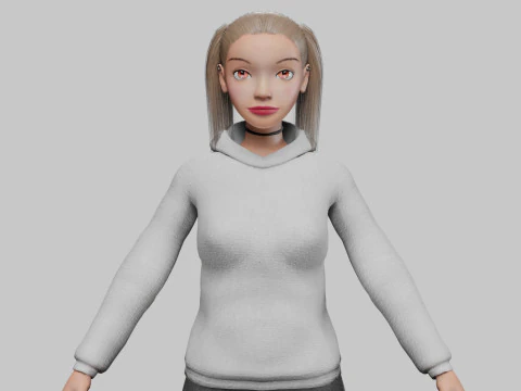 Classic pretty girl V23712 3D Model