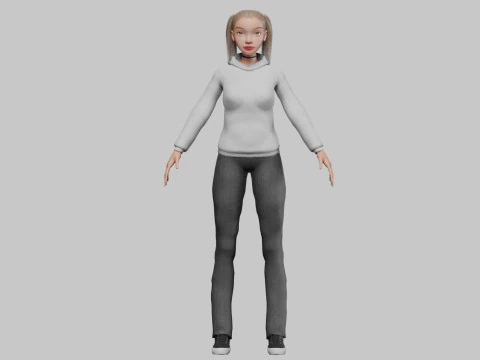 Classic pretty girl V23712 3D Model