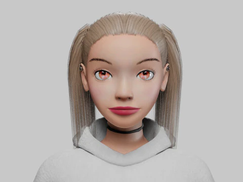 Classic pretty girl V23712 3D Model