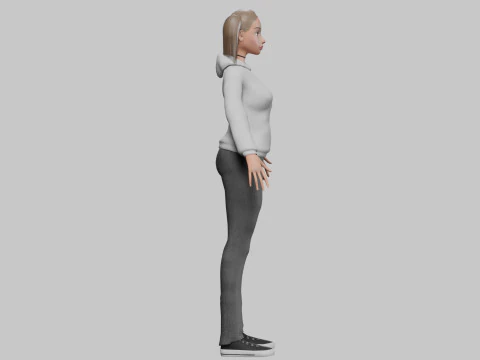 Classic pretty girl V23712 3D Model