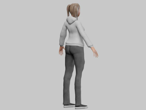 Classic pretty girl V23712 3D Model