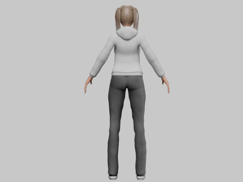 Classic pretty girl V23712 3D Model