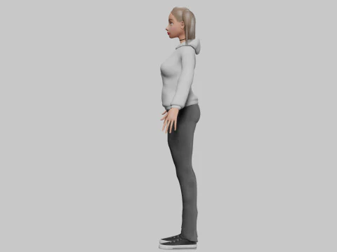 Classic pretty girl V23712 3D Model