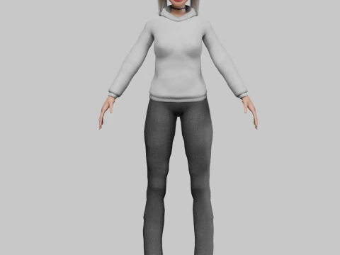 Classic pretty girl V23712 3D Model