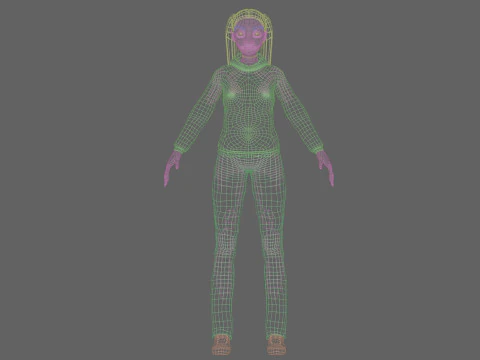 Classic pretty girl V23712 3D Model