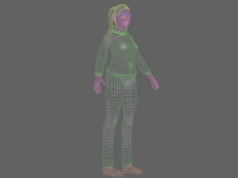 Classic pretty girl V23712 3D Model