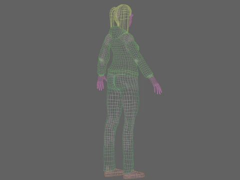 Classic pretty girl V23712 3D Model