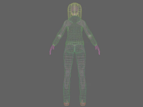 Classic pretty girl V23712 3D Model