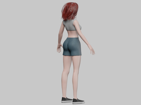 Cool cartoon girl V29800 3D Модель