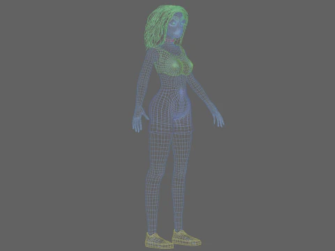 Cool cartoon girl V29800 3D Model