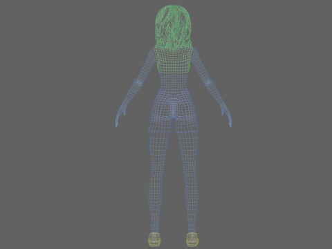 Cool cartoon girl V29800 3D Модель