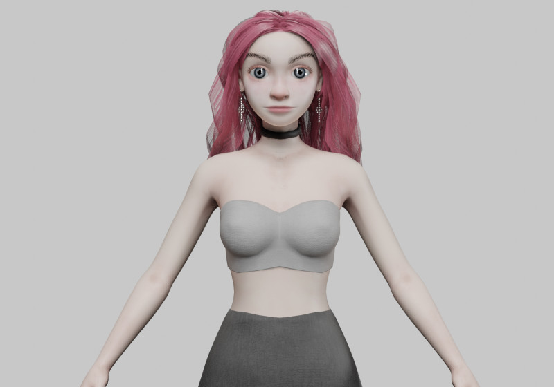 Cool cute girl V31814 Modelo 3D .c4d .max .obj .3ds .fbx .stl .blend 