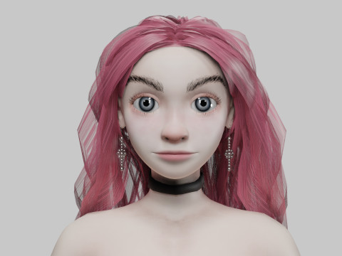 Cool cute girl V31814 Modelo 3D
