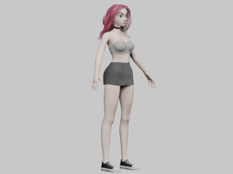 Cool cute girl V31814 Modelo 3D