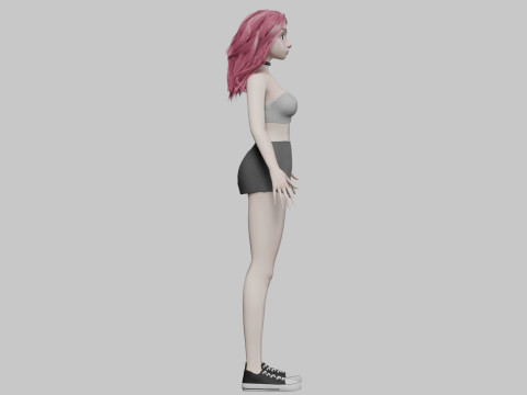 Cool cute girl V31814 Modelo 3D