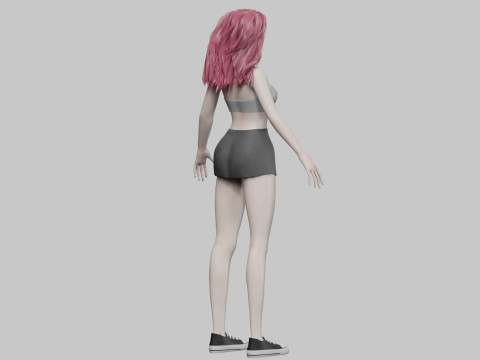 Cool cute girl V31814 Modelo 3D