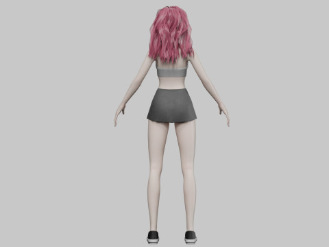 Cool cute girl V31814 Modelo 3D