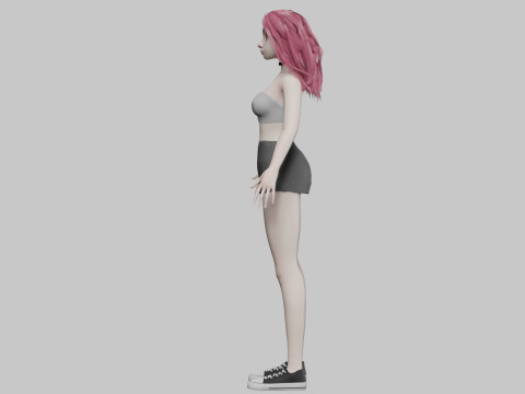 Cool cute girl V31814 Modelo 3D