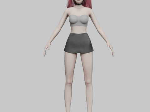 Cool cute girl V31814 Modelo 3D
