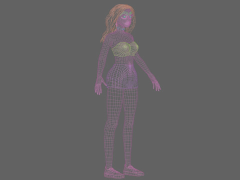 Cool cute girl V31814 Modelo 3D