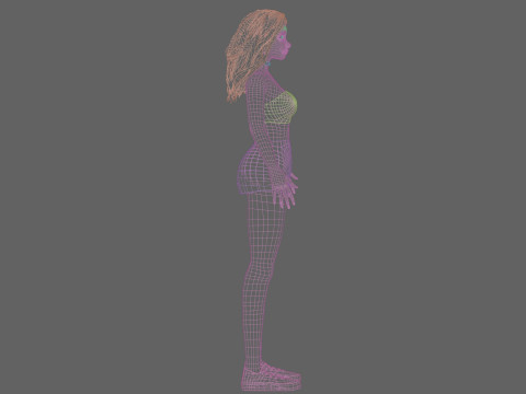 Cool cute girl V31814 Modelo 3D