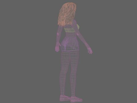 Cool cute girl V31814 Modelo 3D