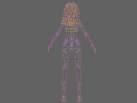 Cool cute girl V31814 Modelo 3D