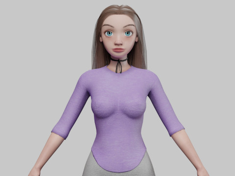 Cool pretty girl V28943 Modelo 3D