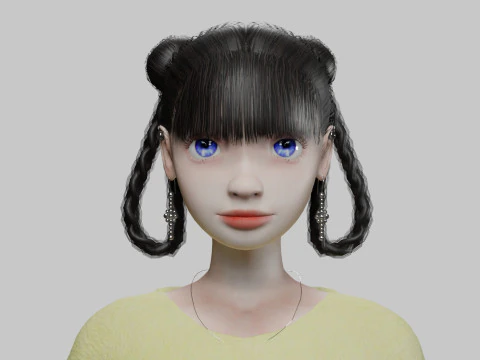 Gadis dasar yang lucu V28726 Model 3D