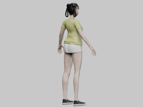 Gadis dasar yang lucu V28726 Model 3D