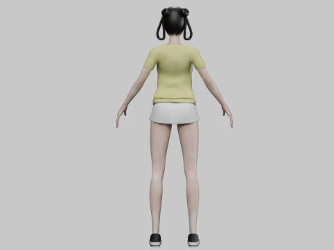 Gadis dasar yang lucu V28726 Model 3D